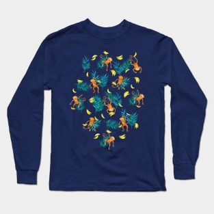 Tropical Monkey Banana Bonanza Long Sleeve T-Shirt